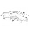 Acacia Wood Modular Sectional — 6 Piece