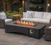 56" Rectangular Concrete Propane Fire Pit Table – Dark Grey