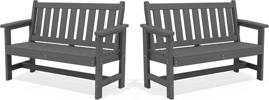 Weatherproof Two-Person Outdoor Bench With High Weight Capacity