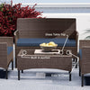 Outdoor Patio Sofa Set Navy Cushions Weather proofing
