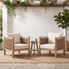 Set Of 2 Outdoor Acacia Wood Patio Chairs