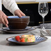 Melamine Dinnerware Sets 12 Pcs Plates and Bowls Sets Melamine Plates Outdoor Dishes Sets Unbreakable Dinnerware Serving Dishes