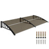 Polycarbonate Door Canopy 40" × 80", Brown