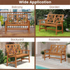 Solid Hardwood 2-Person Garden Bench