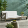 Acacia Wood Loveseat and Coffee Table Set