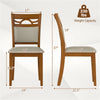 Ergonomic Padded Dining Chair, Rubber Wood Frame (Set of 2)