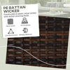 2 Piece Wicker Outdoor Ottomans With Cushions
