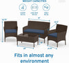 Outdoor Patio Sofa Set Navy Cushions Weather proofing