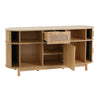 60" Natural Fluted Sideboard with 4 Sliding Doors
