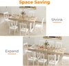 Extendable Dining Table White Oak Rectangular Farmhouse
