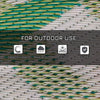 Reversible 9×12 Outdoor Rug with Carry Bag