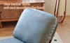 Upholstered Glider Rocking Chair, Solid Wood Frame – Blue
