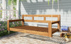 Acacia Wood Porch Swing Bed — Twin Size