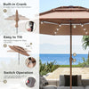 10 ft Vented Patio Umbrella with Crank, Tilt & LED Lights