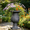 Antique Black MGO Garden Urn Planter, 26" Tall