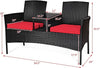 Wicker Outdoor Conversation Set With Removable Cushions