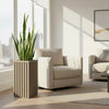 Grove Square Column Planter — Grey Brown