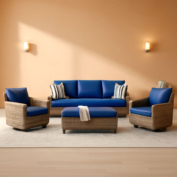 5-Piece All-Weather Wicker Patio Furniture Set