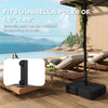 Patio Umbrella Base with Wheels — Black