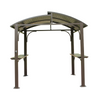 Arc-Roof Grill Gazebo with Steel Canopy & Side Shelves