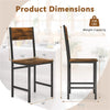 Industrial Dining Chairs, Rustic Brown (Set of 4)
