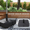 Patio Umbrella Base with Wheels — Black