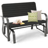 2-Seat Porch Glider with HDPE Back and Steel Frame