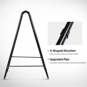 A-Frame Hanging Chair Stand, Powder-Coated Steel, 600 lb Capacity