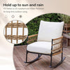 3-Piece Patio Rocking Chair Set with Resin Wicker & Bistro Table