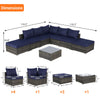 Outdoor Patio Seating Set 8-piece set with Cushions for Patio, Garden