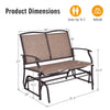 Iron Patio Rocking Chair for Two