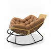 Papasan Rocking Egg Chair with Handwoven Rattan