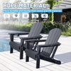 HDPE Adirondack Chairs, Set of 2 — Black