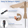 10 Ft Solar Powered Patio Umbrella with 24 LED Lights