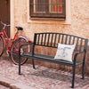 50-Inch Steel Outdoor Garden Bench Loveseat