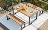 3-Piece Acacia Wood Outdoor Conversation Set for Patio and Garden