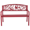 Cast Iron & Steel Outdoor Garden Bench with Armrests