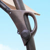 11 Ft Offset Cantilever Patio Umbrella with Base and Sandbags