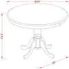 Contemporary Acacia Pedestal Round 36 Inches Table