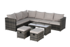 Outdoor Wicker Conversation Set 6-piece set with Cushions for Patio,