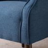 Navy Blue Tufted Club Chair with Birch Legs
