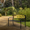 50-Inch Powder-Coated Iron Outdoor Bench
