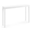 48" Solid Wood Console Table, Narrow Entryway Table - White