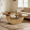 Two-Tier Round Accent Table with Open Storage Base