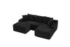 Modular Cloud Sectional Sofa with Chaise and Ottoman