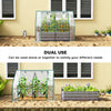 2-in-1 Raised Planter with Roll-Up Greenhouse Cover