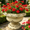 Hand-Painted MGO Garden Urn Planter, Antique White