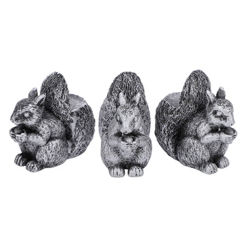 Squirrel Resin Planter Feet, Set of 3 Pot Risers
