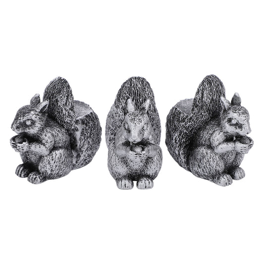 Squirrel Resin Planter Feet, Set of 3 Pot Risers