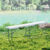 Folding Outdoor Bench, Set of 2